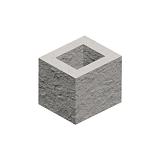 Добавочный блок бетонный пустотелый «рваный камень», 190 мм
