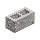 Блок бетонный пустотелый «рваный камень», 190 мм